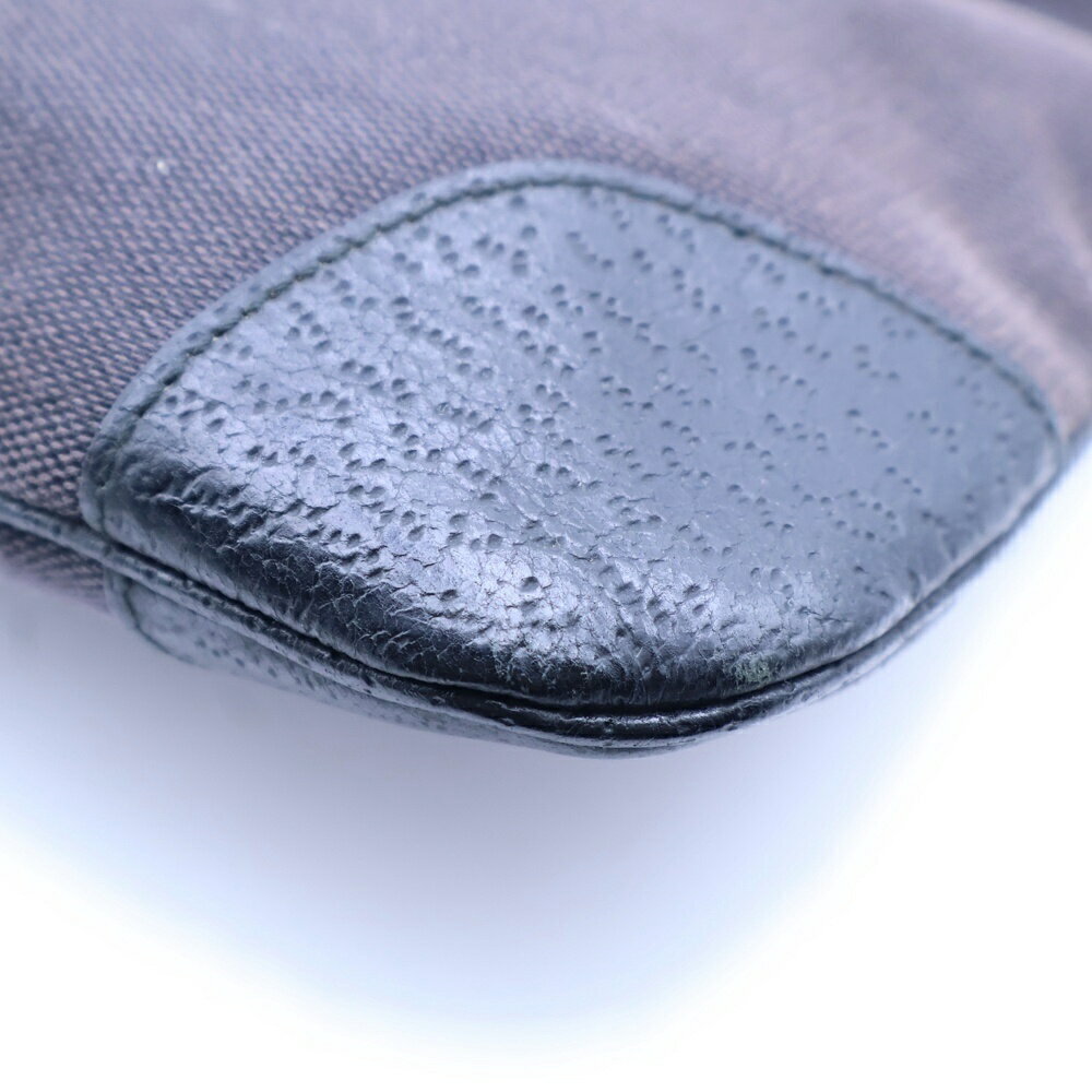 Gucci Hobo Handbag Brown GG Leather Horsebit Shoulder Black Bag Canvas - Picture 5 of 6